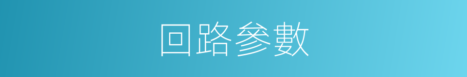 回路參數的同義詞