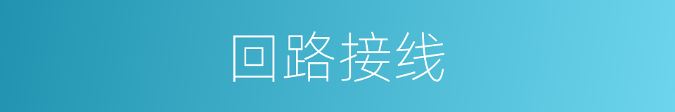 回路接线的同义词