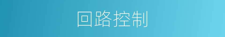 回路控制的同义词