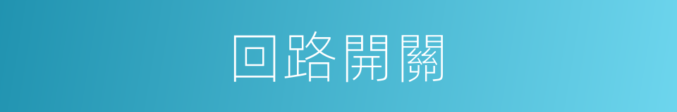 回路開關的同義詞