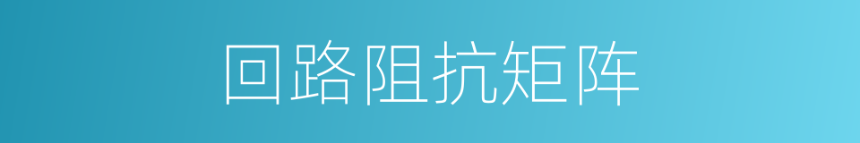 回路阻抗矩阵的同义词