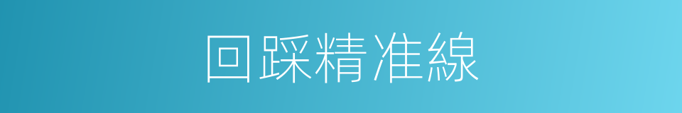 回踩精准線的同義詞