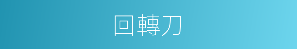 回轉刀的同義詞