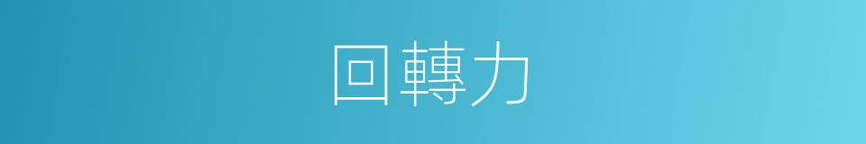 回轉力的同義詞