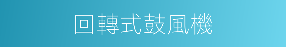 回轉式鼓風機的同義詞
