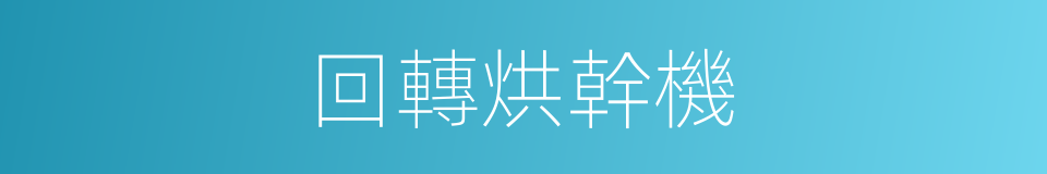 回轉烘幹機的同義詞