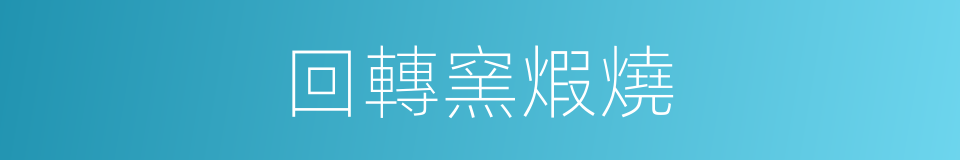 回轉窯煆燒的同義詞