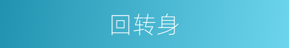 回转身的同义词