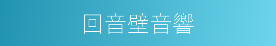 回音壁音響的同義詞