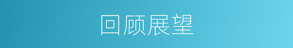 回顾展望的同义词