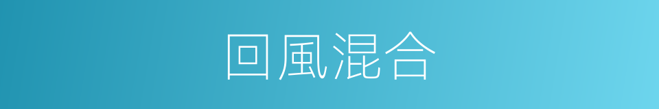回風混合的同義詞