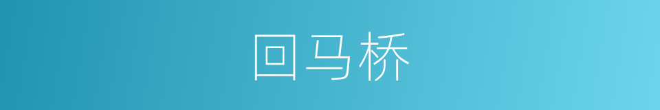 回马桥的同义词