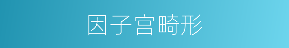 因子宫畸形的同义词