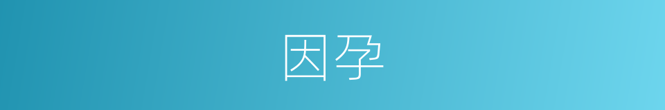 因孕的同义词