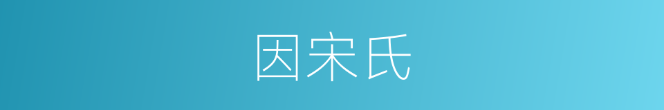 因宋氏的同义词