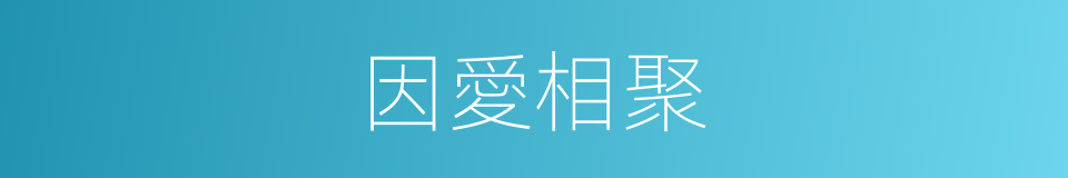 因愛相聚的同義詞