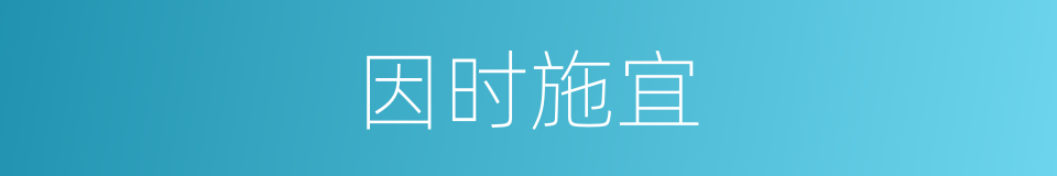 因时施宜的同义词