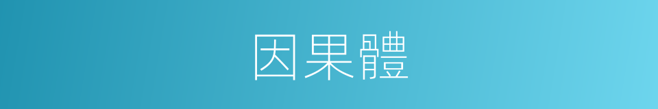 因果體的同義詞
