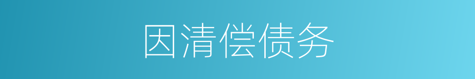 因清偿债务的同义词