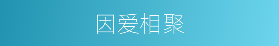 因爱相聚的同义词