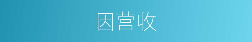 因营收的同义词