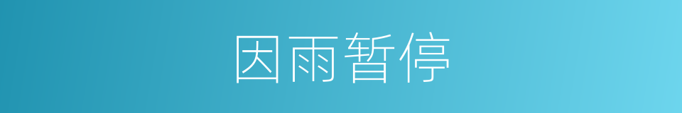 因雨暂停的同义词