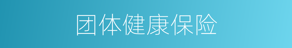 团体健康保险的同义词