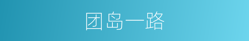 团岛一路的同义词
