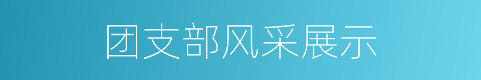 团支部风采展示的同义词