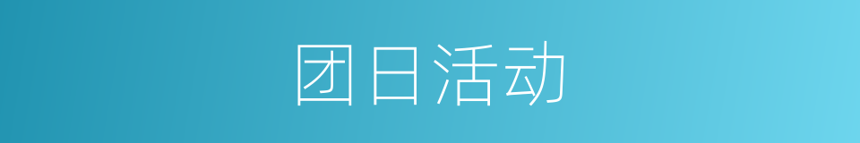 团日活动的同义词