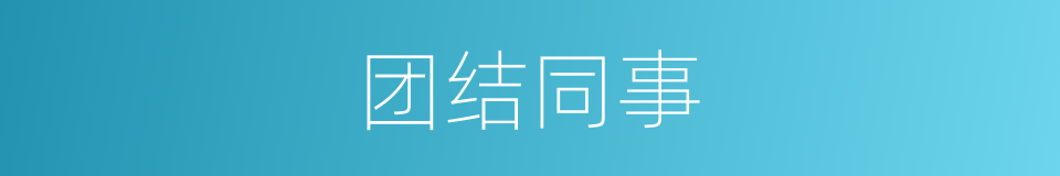 团结同事的同义词