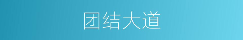 团结大道的同义词
