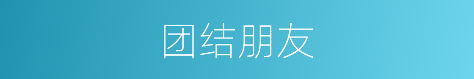 团结朋友的同义词