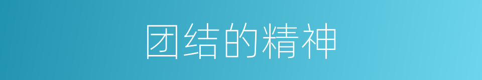 团结的精神的同义词