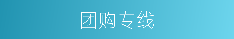 团购专线的同义词