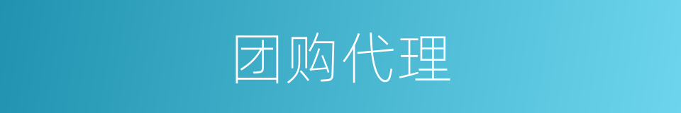 团购代理的同义词