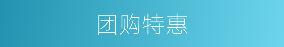 团购特惠的同义词