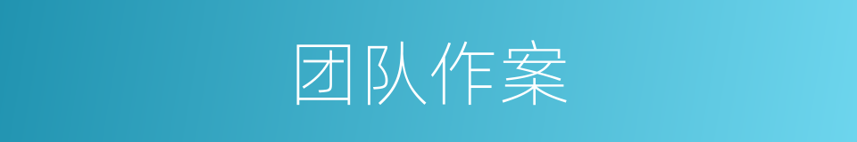 团队作案的同义词