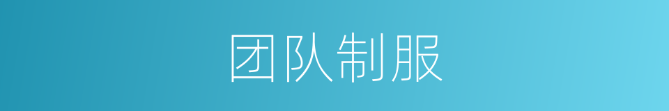 团队制服的同义词