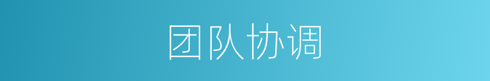 团队协调的同义词