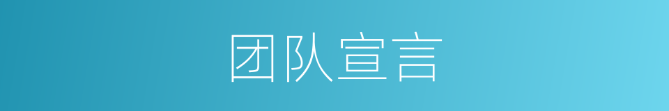 团队宣言的同义词