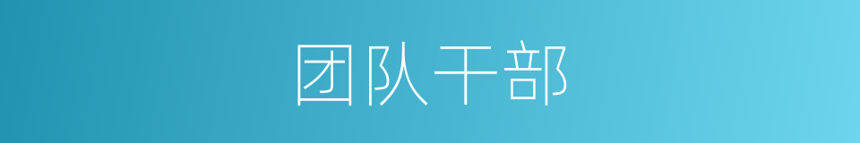 团队干部的同义词