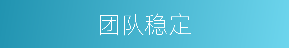 团队稳定的同义词