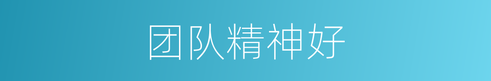 团队精神好的同义词