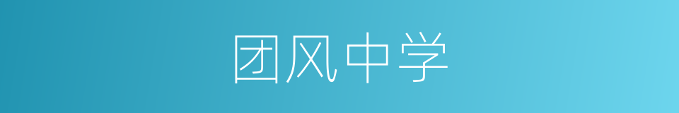 团风中学的同义词