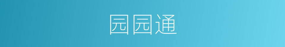 园园通的同义词