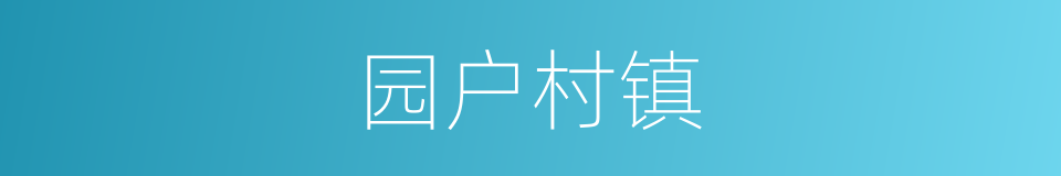 园户村镇的同义词