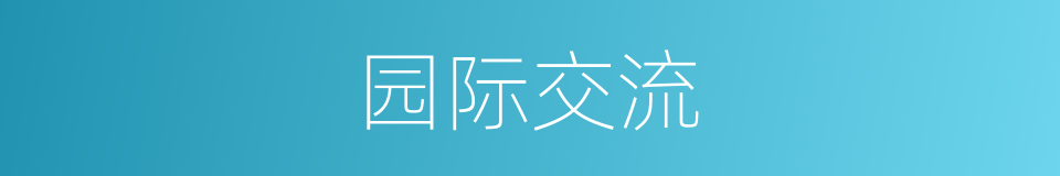 园际交流的同义词