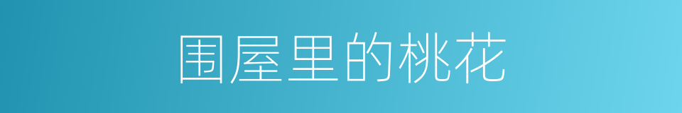 围屋里的桃花的同义词