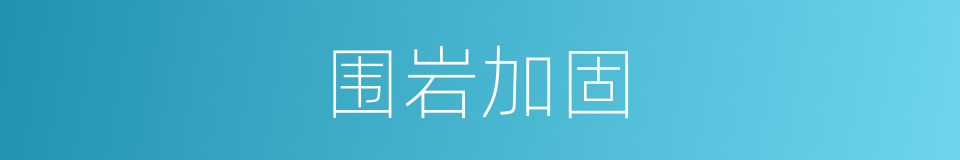 围岩加固的同义词